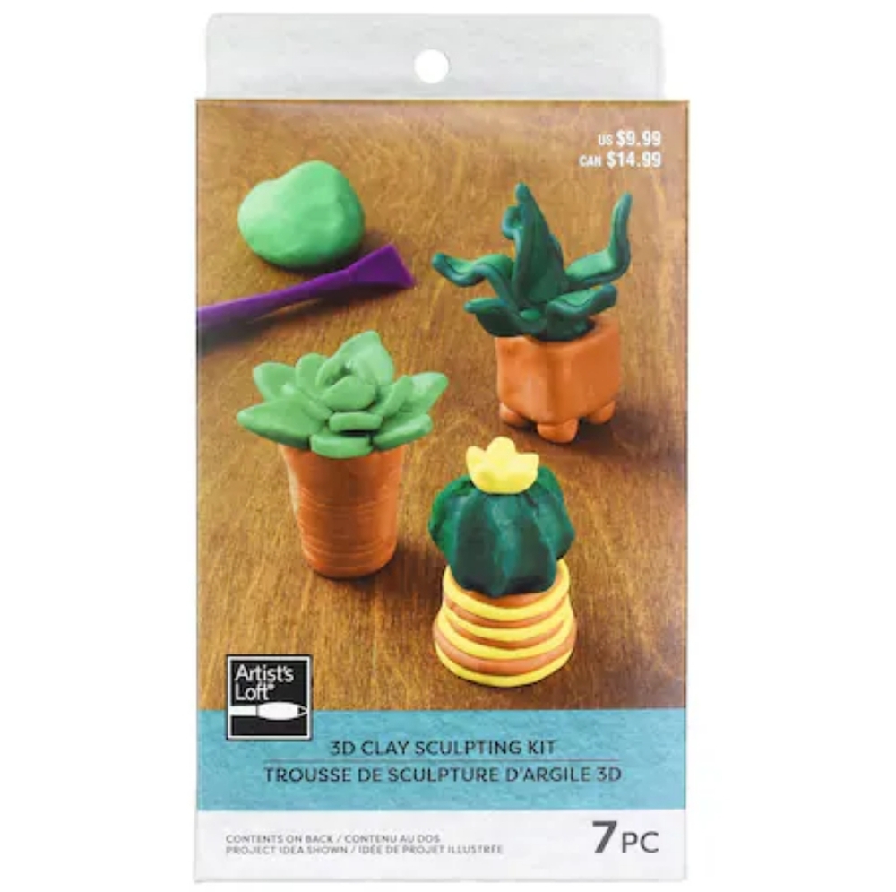 Succulent Plant 3D Clay Scultping Kit by Artist's Loft NWT